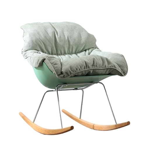 JINBIXIANGDJKS Möbel Schaukelstuhl Sofa Stuhl Einzel Freizeit Faul Einfache Balkon Schaukelstuhl(Green) von JINBIXIANGDJKS