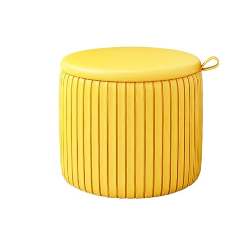 JINBIXIANGDJKS Niedriger Hocker for Das Wohnzimmer, Hochwertiger Couchtisch, Sofastuhl, Robuster Und Langlebiger Schuhwechselstuhl(Yellow) von JINBIXIANGDJKS