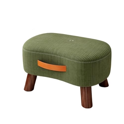 JINBIXIANGDJKS Niedriger Hocker for Zuhause, Sofastuhl, Robuster Und Langlebiger Weicher Schuhwechselhocker(DarkGreen,27) von JINBIXIANGDJKS
