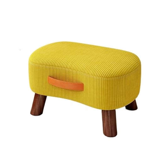 JINBIXIANGDJKS Niedriger Hocker for Zuhause, Sofastuhl, Robuster Und Langlebiger Weicher Schuhwechselhocker(Yellow,22) von JINBIXIANGDJKS
