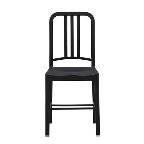 JINBIXIANGDJKS Outdoor-Freizeitstuhl Bunter Einfacher Modestuhl Aus Kunststoff(Black) von JINBIXIANGDJKS