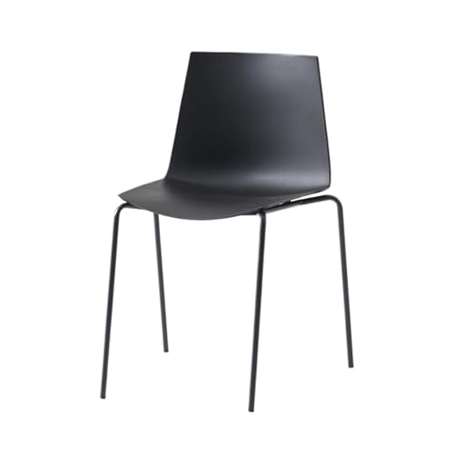 JINBIXIANGDJKS Plastikstuhl Einfacher Moderner Stuhl Rückenlehne Freizeitstuhl(Black) von JINBIXIANGDJKS