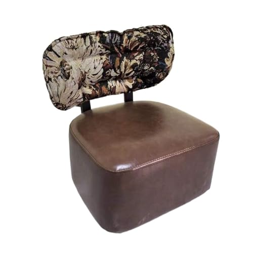 JINBIXIANGDJKS Pulley Massivholz Kleiner Sofahocker Softpack Beweglicher Home Simple Fashion Rollschuhhocker(Brown) von JINBIXIANGDJKS