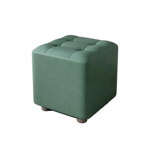 JINBIXIANGDJKS Quadratischer Hocker for Das Wohnzimmer, Robuster Und Langlebiger Schuhwechselstuhl for Den Haushalt(DarkGreen,L) von JINBIXIANGDJKS