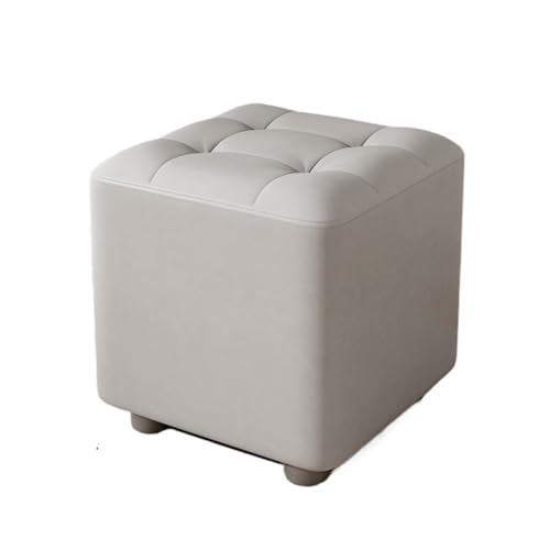 JINBIXIANGDJKS Quadratischer Hocker for Das Wohnzimmer, Robuster Und Langlebiger Schuhwechselstuhl for Den Haushalt(Gray,S) von JINBIXIANGDJKS