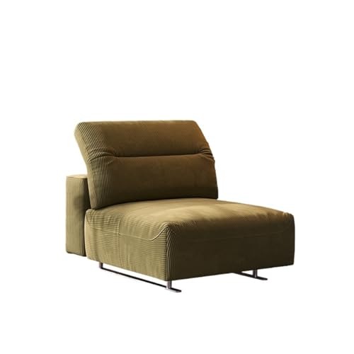JINBIXIANGDJKS Retro Einfache Mode Design Einzel Sofa Stuhl Wohnzimmer Schlafzimmer Balkon Rückenlehne Stoff Freizeit Stuhl(Lightbrown) von JINBIXIANGDJKS