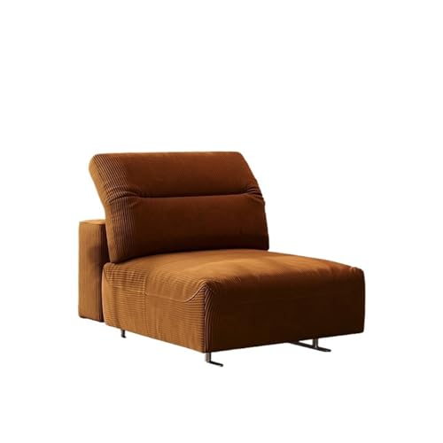JINBIXIANGDJKS Retro Einfache Mode Design Einzel Sofa Stuhl Wohnzimmer Schlafzimmer Balkon Rückenlehne Stoff Freizeit Stuhl(Orange) von JINBIXIANGDJKS