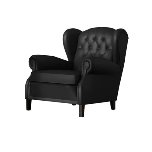 JINBIXIANGDJKS Retro Einfaches Design Einzelsofa Stuhl Bar Freizeit Business Verhandlungsstuhl(Black) von JINBIXIANGDJKS