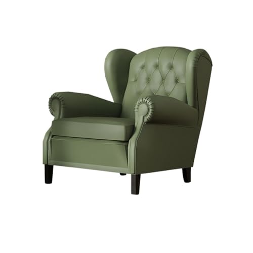 JINBIXIANGDJKS Retro Einfaches Design Einzelsofa Stuhl Bar Freizeit Business Verhandlungsstuhl(DarkGreen) von JINBIXIANGDJKS