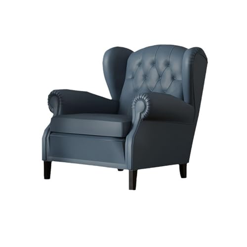 JINBIXIANGDJKS Retro Einfaches Design Einzelsofa Stuhl Bar Freizeit Business Verhandlungsstuhl(Grayblue) von JINBIXIANGDJKS