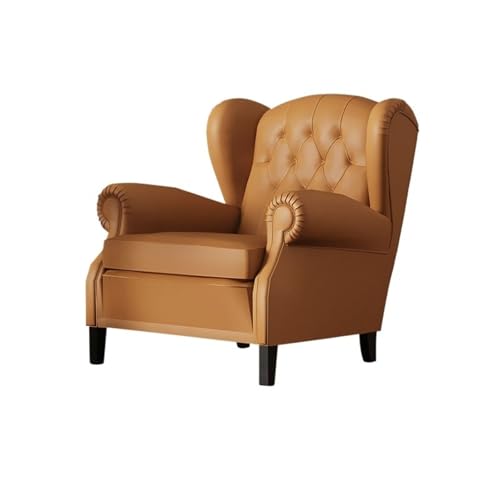 JINBIXIANGDJKS Retro Einfaches Design Einzelsofa Stuhl Bar Freizeit Business Verhandlungsstuhl(Orange) von JINBIXIANGDJKS