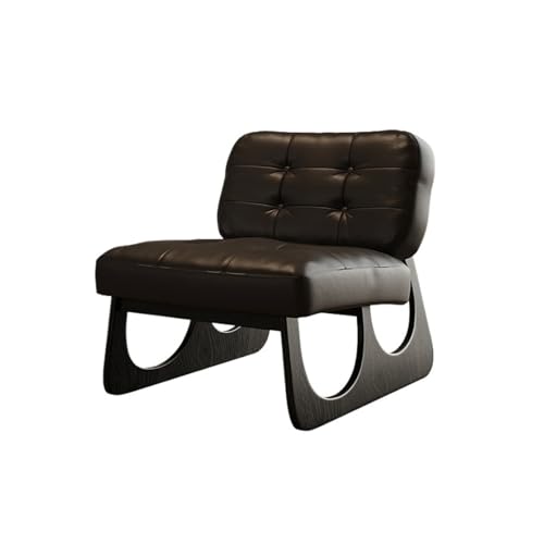 JINBIXIANGDJKS Retro Einzel Sofa Stuhl Einfache Design Balkon Wohnzimmer Homestay Massivholz Freizeit(Black) von JINBIXIANGDJKS