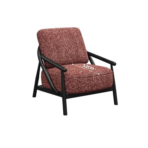 JINBIXIANGDJKS Retro Einzelsofastuhl Stilvolles Schlichtes Design Freizeit Wohnzimmer Balkonstuhl von JINBIXIANGDJKS