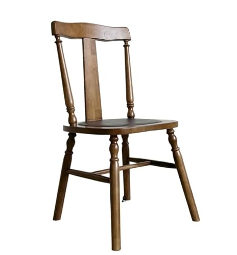 JINBIXIANGDJKS Retro Esstisch Stuhl Massivholz Home Rückenlehne Kissen Esszimmerstuhl(Teak) von JINBIXIANGDJKS