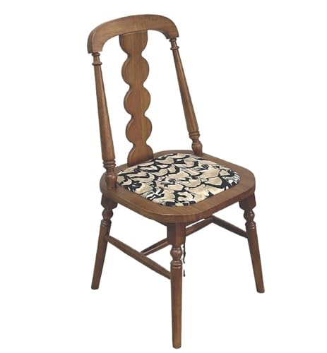 JINBIXIANGDJKS Retro Esszimmerstuhl Home Massivholz Rückenlehne Softpack Esszimmerstuhl(Brown) von JINBIXIANGDJKS
