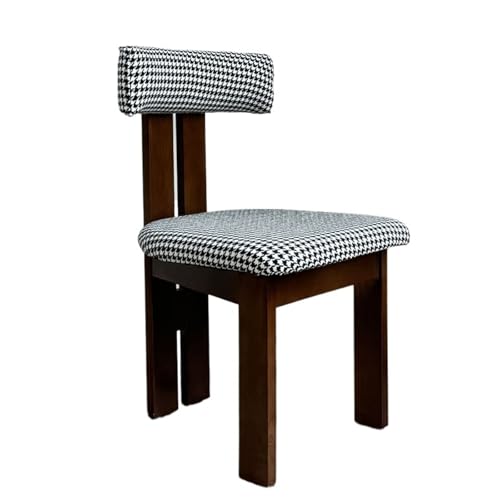 JINBIXIANGDJKS Retro Massivholz Esszimmerstuhl Home Rückenlehne Stuhl(Black) von JINBIXIANGDJKS