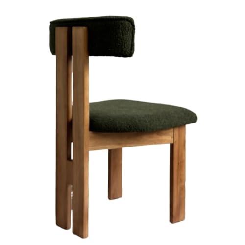 JINBIXIANGDJKS Retro Massivholz Esszimmerstuhl Home Rückenlehne Stuhl(Green) von JINBIXIANGDJKS