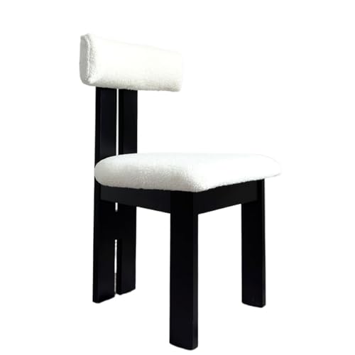 JINBIXIANGDJKS Retro Massivholz Esszimmerstuhl Home Rückenlehne Stuhl(White) von JINBIXIANGDJKS