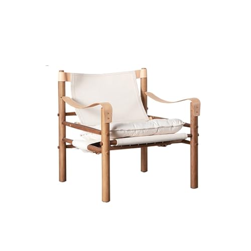 JINBIXIANGDJKS Retro Massivholz Sofa Stuhl Freizeit Einfache Mode Rückenlehne Stuhl(White) von JINBIXIANGDJKS