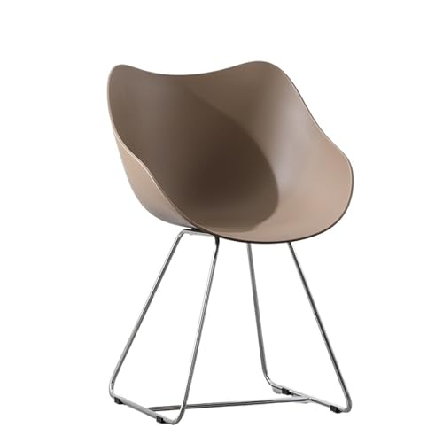 JINBIXIANGDJKS Rückenlehne Fauler Hocker Lässiger Restaurant-Esszimmerstuhl Stilvolles Schlichtes Design(Brown) von JINBIXIANGDJKS