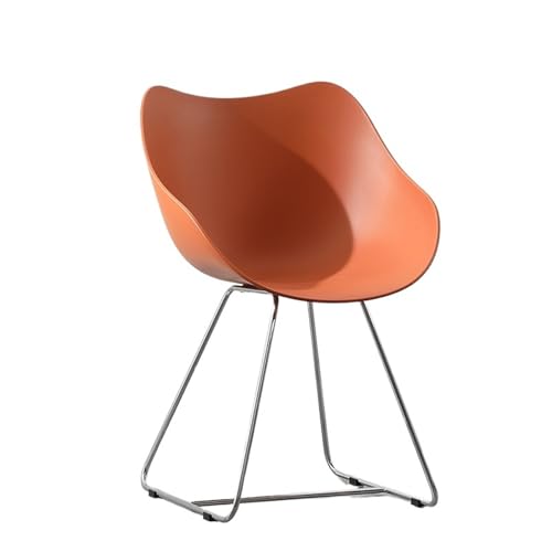 JINBIXIANGDJKS Rückenlehne Fauler Hocker Lässiger Restaurant-Esszimmerstuhl Stilvolles Schlichtes Design(Orange) von JINBIXIANGDJKS