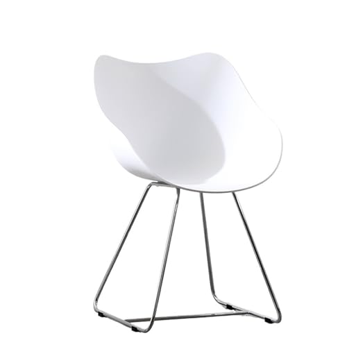 JINBIXIANGDJKS Rückenlehne Fauler Hocker Lässiger Restaurant-Esszimmerstuhl Stilvolles Schlichtes Design(White) von JINBIXIANGDJKS