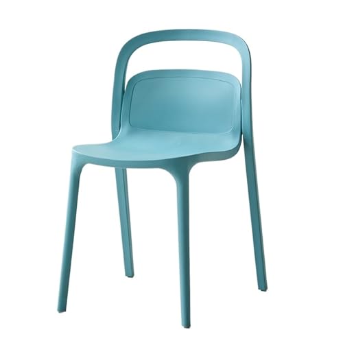 JINBIXIANGDJKS Rückenlehne Freizeit Mode Home Plastikstuhl(Blue,StyleA) von JINBIXIANGDJKS
