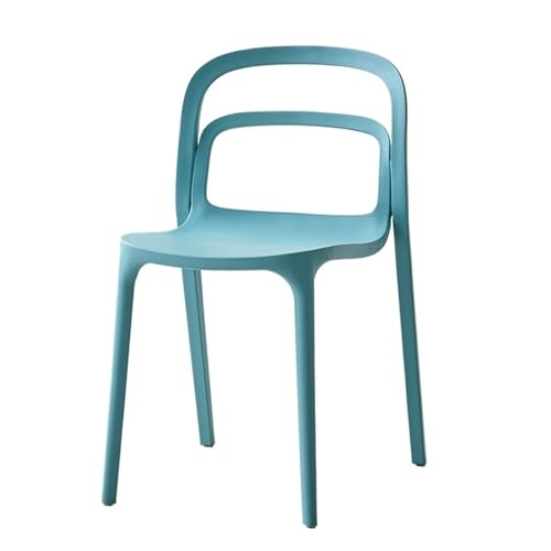JINBIXIANGDJKS Rückenlehne Freizeit Mode Home Plastikstuhl(Blue,StyleB) von JINBIXIANGDJKS