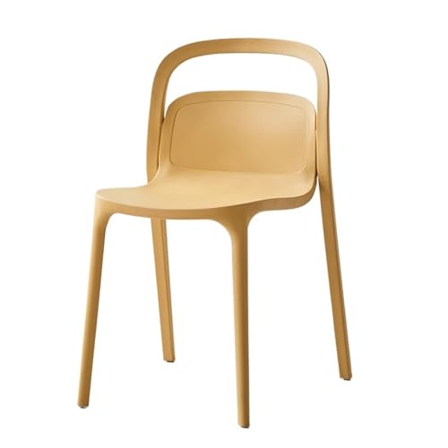 JINBIXIANGDJKS Rückenlehne Freizeit Mode Home Plastikstuhl(Yellow,StyleA) von JINBIXIANGDJKS