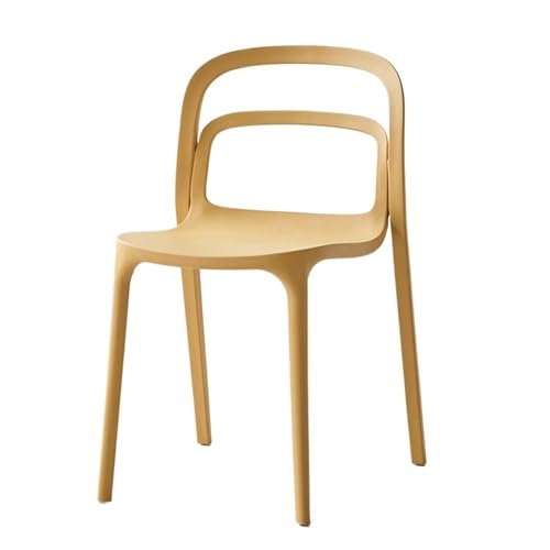 JINBIXIANGDJKS Rückenlehne Freizeit Mode Home Plastikstuhl(Yellow,StyleB) von JINBIXIANGDJKS