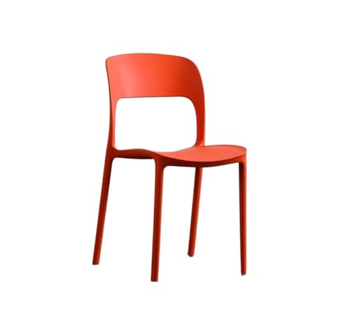 JINBIXIANGDJKS Rückenlehne Stuhl Kunststoff Freizeit Mode Hause Stuhl(Orange) von JINBIXIANGDJKS