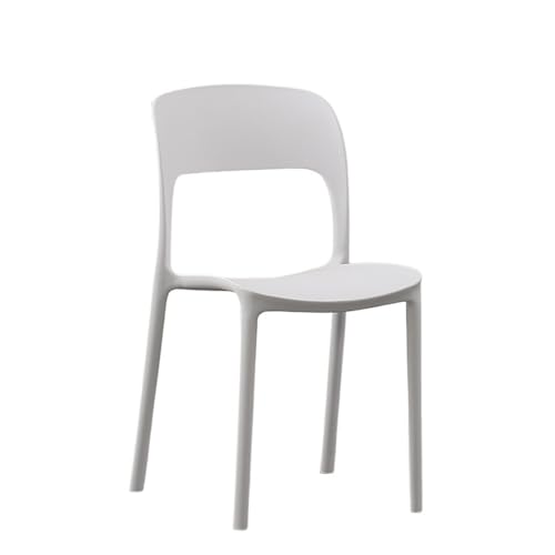 JINBIXIANGDJKS Rückenlehne Stuhl Kunststoff Freizeit Mode Hause Stuhl(White) von JINBIXIANGDJKS