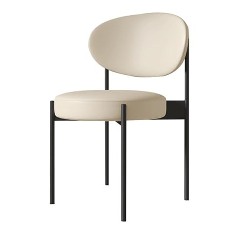 JINBIXIANGDJKS Rückenlehne Weiche Tasche Einfache Schreibtisch Stuhl Moderne Licht Luxus Esszimmer Stuhl(Beige) von JINBIXIANGDJKS