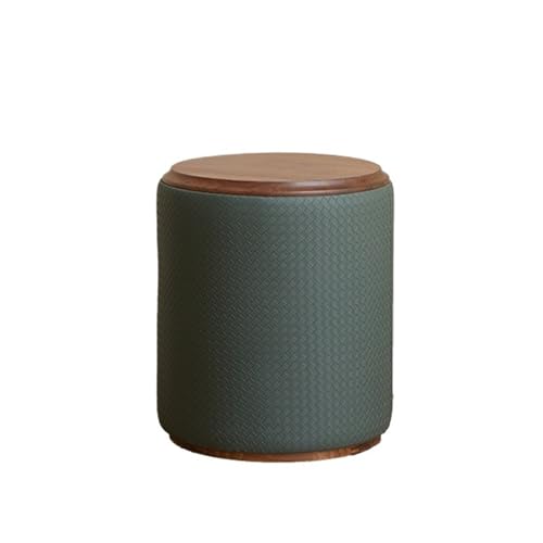 JINBIXIANGDJKS Runder Hocker Aus Massivem Holz, Leichter Luxus-Rundhocker for Zuhause, Einfacher Ankleide-Esszimmerstuhl(Black) von JINBIXIANGDJKS