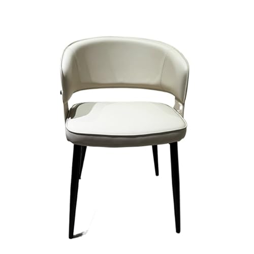 JINBIXIANGDJKS Schlichter, Moderner Esstischstuhl Mit Luxuriöser Rückenlehne Und Softpack-Design for Zuhause(White) von JINBIXIANGDJKS