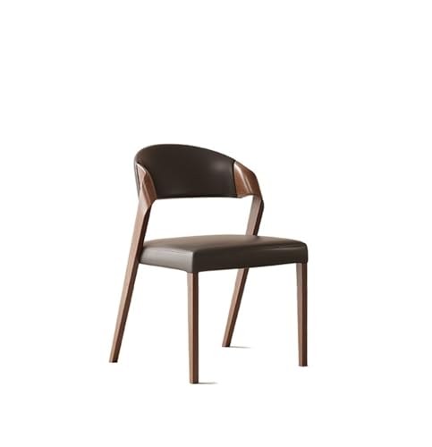 JINBIXIANGDJKS Schlichter Esszimmerstuhl Aus Massivholz Mit Rückenlehne, Moderner, Schlichter Sessel for Zuhause(Black) von JINBIXIANGDJKS