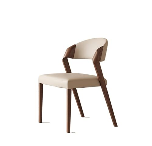 JINBIXIANGDJKS Schlichter Esszimmerstuhl Aus Massivholz Mit Rückenlehne, Moderner, Schlichter Sessel for Zuhause(White) von JINBIXIANGDJKS