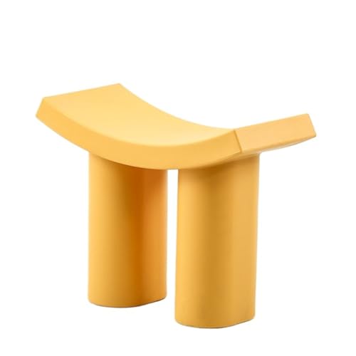 JINBIXIANGDJKS Schuhwechselhocker Kunststoff Kinderhocker Hauseingang Licht Luxus Modern Einfach(Yellow) von JINBIXIANGDJKS