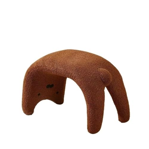 JINBIXIANGDJKS Schuhwechselhocker for Zuhause, Süßer Ankleidehocker, Schuhwechselsofastuhl(Brown) von JINBIXIANGDJKS