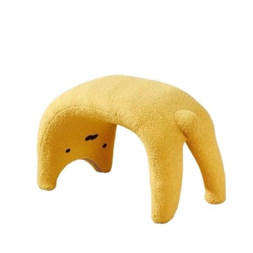 JINBIXIANGDJKS Schuhwechselhocker for Zuhause, Süßer Ankleidehocker, Schuhwechselsofastuhl(Yellow) von JINBIXIANGDJKS