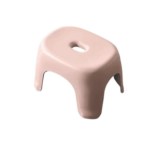 JINBIXIANGDJKS Schuhwechselstuhl Badezimmer Anti-Rutsch Wohnzimmer Couchtisch Bank Kunststoff Stapelbar(Pink,S) von JINBIXIANGDJKS