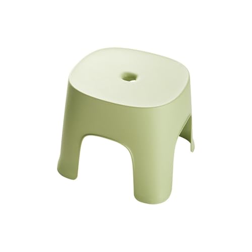 JINBIXIANGDJKS Schuhwechselstuhl Badezimmer rutschfest Wohnzimmer Couchtisch Bank Kunststoff Stapelbar(Green,L) von JINBIXIANGDJKS
