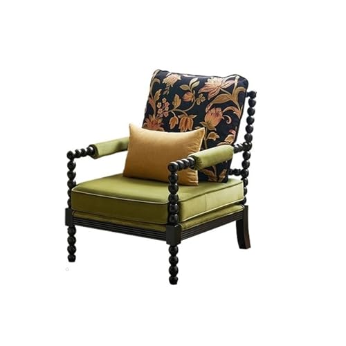 JINBIXIANGDJKS Single Pearl Chair Einfaches Modedesign Massivholzsofa Freizeitstuhl(Green) von JINBIXIANGDJKS