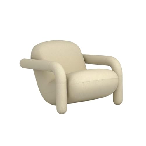 JINBIXIANGDJKS Sofa Stuhl Freizeit Single Home Stilvolle Einfache Design(Off-White) von JINBIXIANGDJKS
