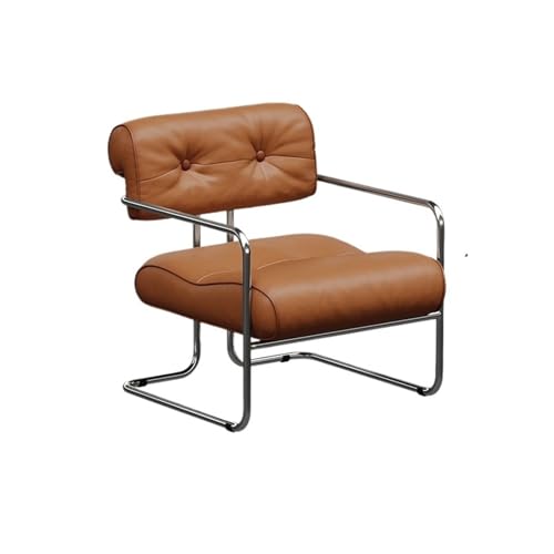 JINBIXIANGDJKS Sofa Stuhl Wohnzimmer Design Einfache Cafe Freizeit Stuhl(Orange) von JINBIXIANGDJKS