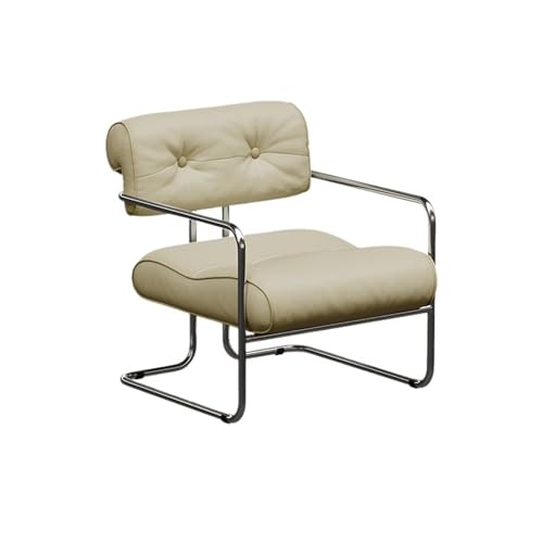 JINBIXIANGDJKS Sofa Stuhl Wohnzimmer Design Einfache Cafe Freizeit Stuhl(White) von JINBIXIANGDJKS