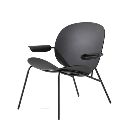 JINBIXIANGDJKS Sofa Stuhl Wohnzimmer Schlafzimmer Balkon Im Freien Freizeit Einzigen Armlehne Rückenlehne Hocker(Black) von JINBIXIANGDJKS