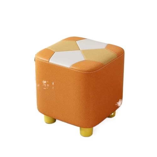 JINBIXIANGDJKS Sofastuhl Aus Massivholz for Zuhause, Schuhbank for Das Wohnzimmer, Robust Und Bequem for Langes Sitzen(Orange25cm) von JINBIXIANGDJKS