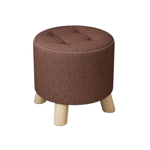 JINBIXIANGDJKS Stoff Hause Hocker Kaffee Tisch Moderne Einfache Sofa Stuhl(Brown,28) von JINBIXIANGDJKS