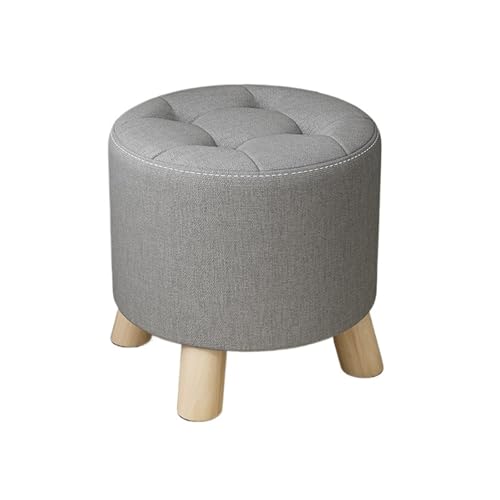 JINBIXIANGDJKS Stoff Hause Hocker Kaffee Tisch Moderne Einfache Sofa Stuhl(Gray,28) von JINBIXIANGDJKS